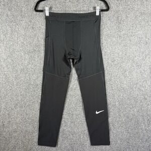 Nike Dri-Fit 3/4 Leggings Tight Fit Black Mens Size Large #2443